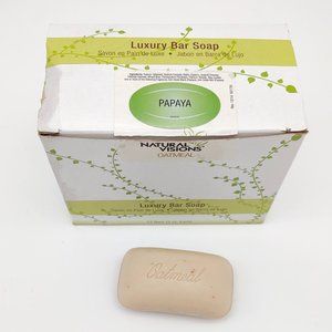 Natural Visions Papaya Oatmeal Luxury Bar Soap Box of 10